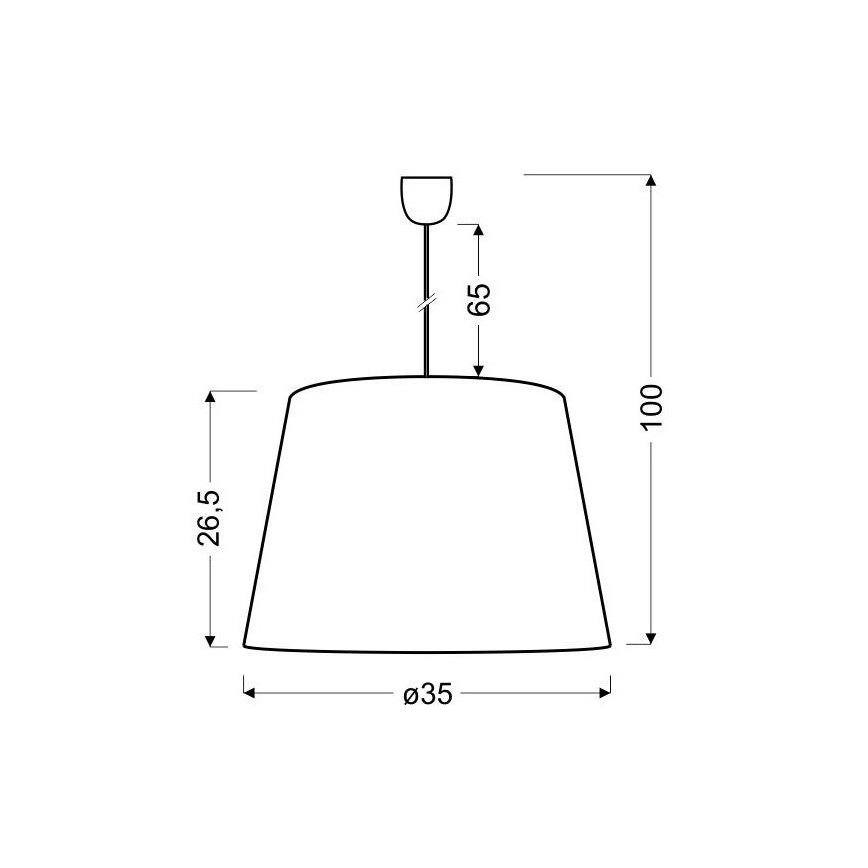Lestenec na vrvici PLATINO 1xE27/60W/230V