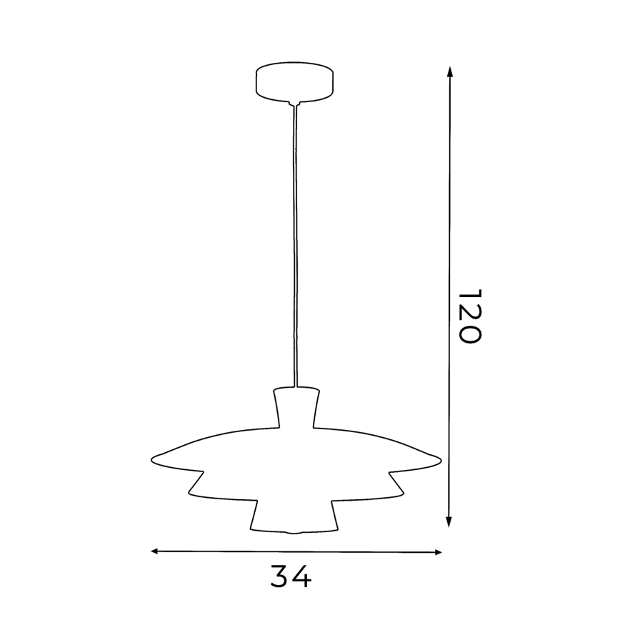 Lestenec na vrvici PLATO 1xE27/15W/230V bež/zlata