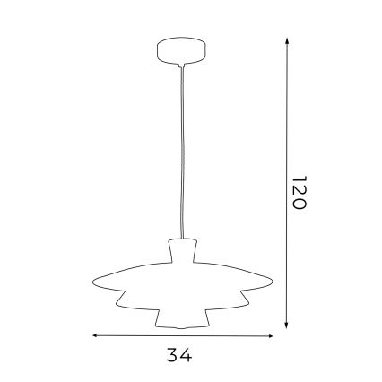 Lestenec na vrvici PLATO 1xE27/15W/230V medenina/zlata