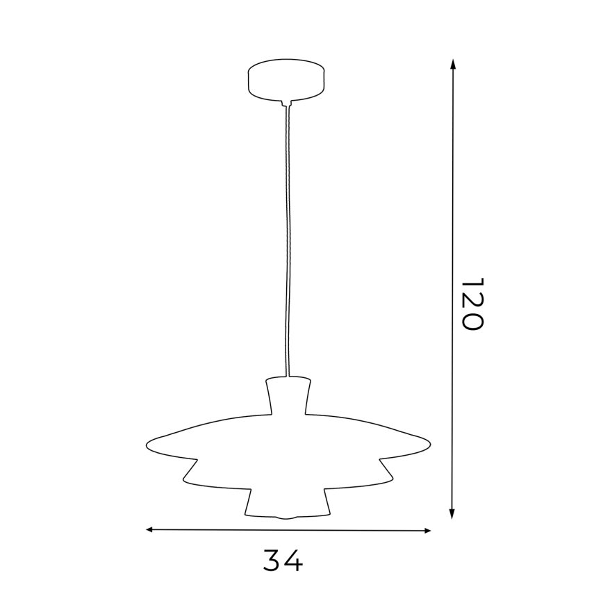 Lestenec na vrvici PLATO 1xE27/15W/230V medenina/zlata