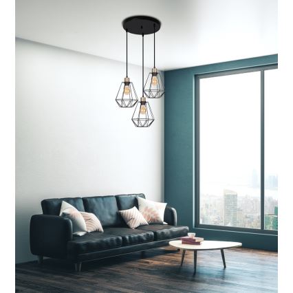 Lestenec na vrvici PRIMO 3xE27/60W/230V