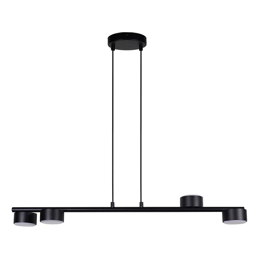 Lestenec na vrvici PUNTO 4xGX53/12W/230V črna