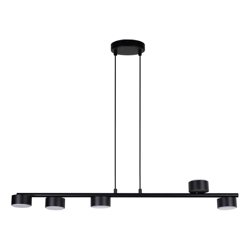 Lestenec na vrvici PUNTO 5xGX53/12W/230V črna