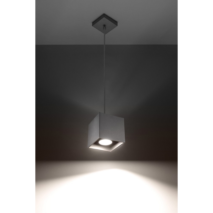 Lestenec na vrvici QUAD 1 1xGU10/40W/230V siv