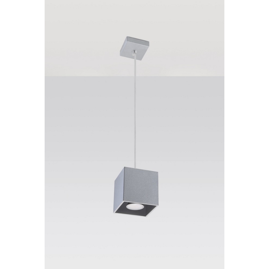 Lestenec na vrvici QUAD 1 1xGU10/40W/230V siv