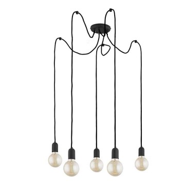 Lestenec na vrvici QUALLE 5xE27/60W/230V spider