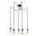 Lestenec na vrvici QUALLE 5xE27/60W/230V spider