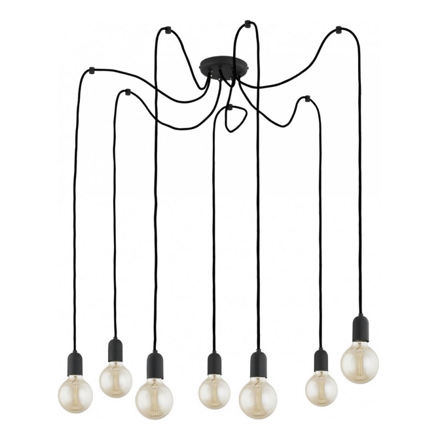 Lestenec na vrvici QUALLE 7xE27/60W/230V spider