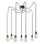 Lestenec na vrvici QUALLE 7xE27/60W/230V spider