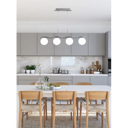 Lestenec na vrvici RAMON 4xG9/40W/230V sijajni krom