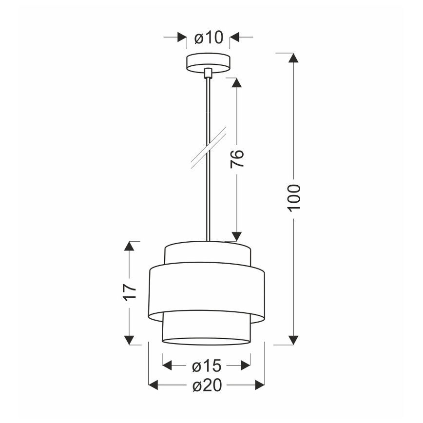 Lestenec na vrvici RATTAN 1xE27/40W/230V bela/rjava
