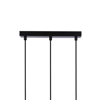 Lestenec na vrvici RENO 3xE27/40W/230V črna/rjava