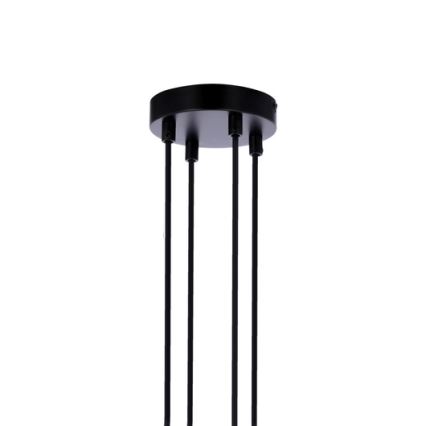 Lestenec na vrvici RENO 4xE27/40W/230V črna/rjava