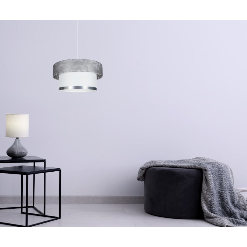 Lestenec na vrvici RESSA 1xE27/60W/230V srebrn