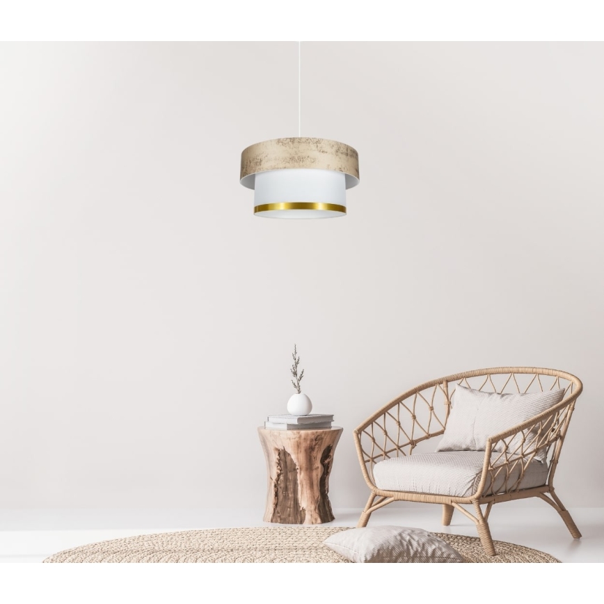 Lestenec na vrvici RESSA 1xE27/60W/230V zlat