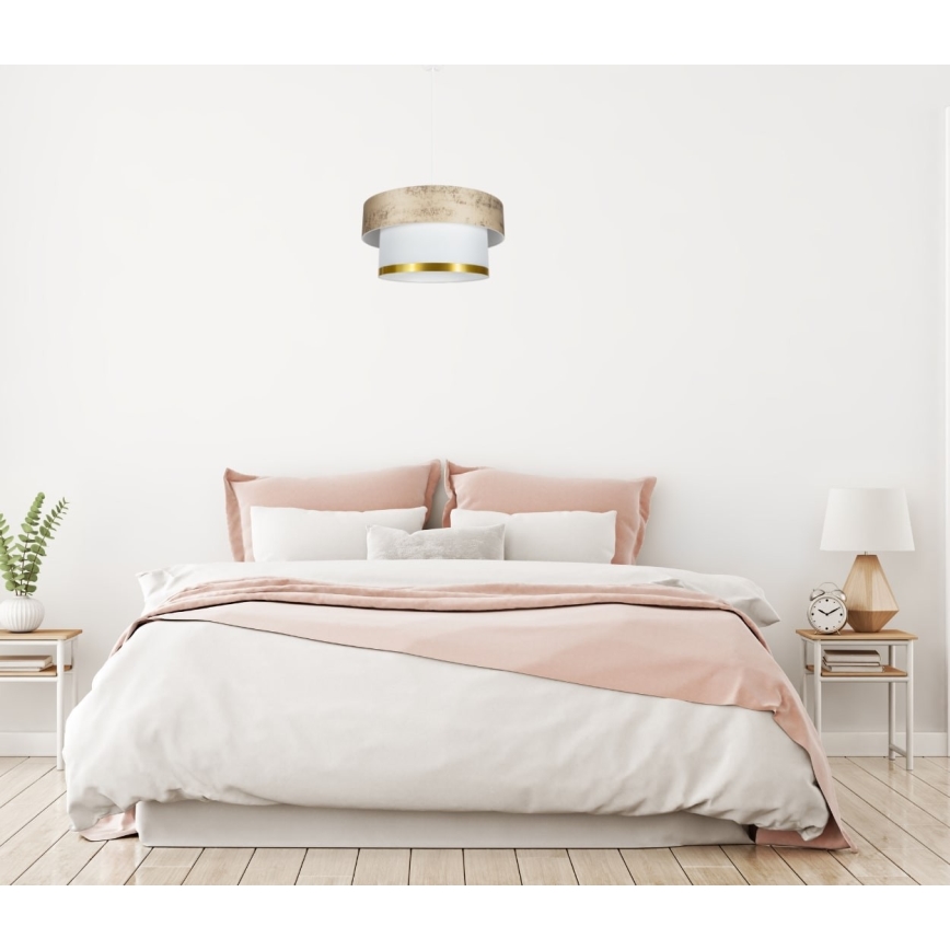 Lestenec na vrvici RESSA 1xE27/60W/230V zlat