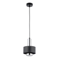 Lestenec na vrvici RIF LUX 1xGX53/12W/230V pr. 15 cm črna/sijajni krom