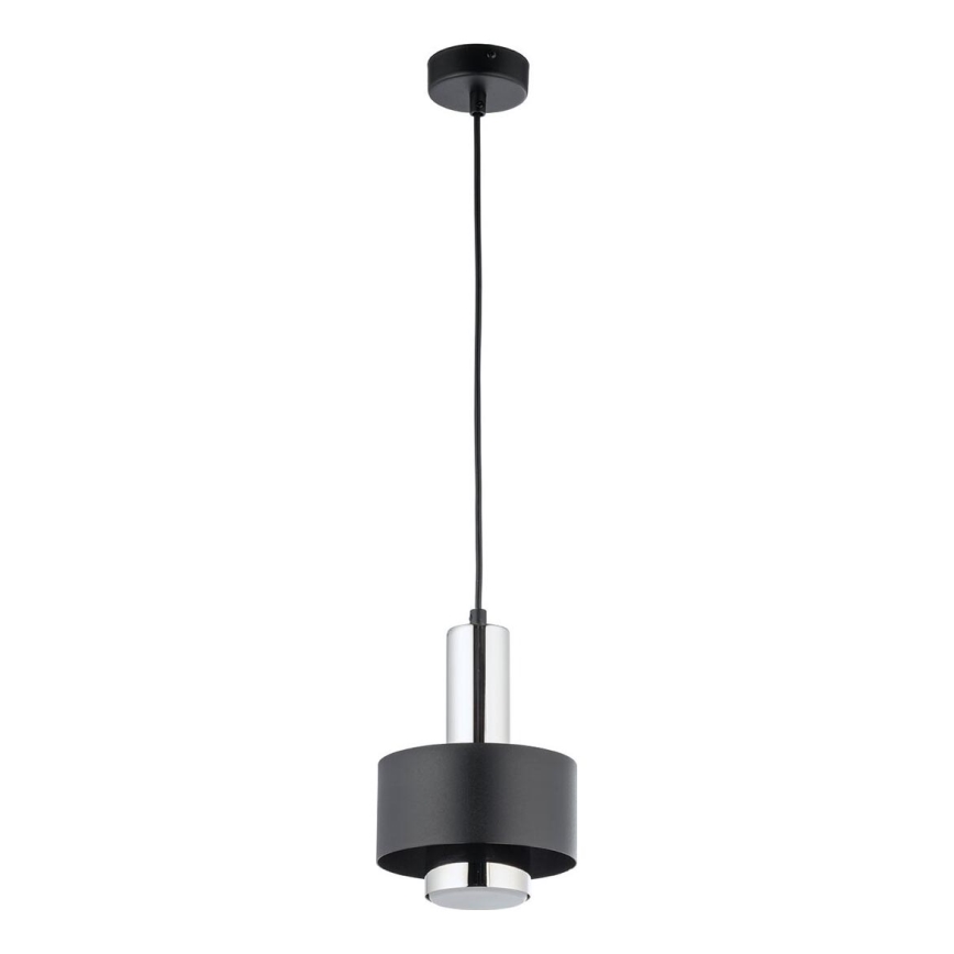 Lestenec na vrvici RIF LUX 1xGX53/12W/230V pr. 15 cm črna/sijajni krom