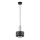 Lestenec na vrvici RIF LUX 1xGX53/12W/230V pr. 15 cm črna/sijajni krom