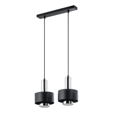 Lestenec na vrvici RIF LUX 2xGX53/12W/230V črna/sijajni krom