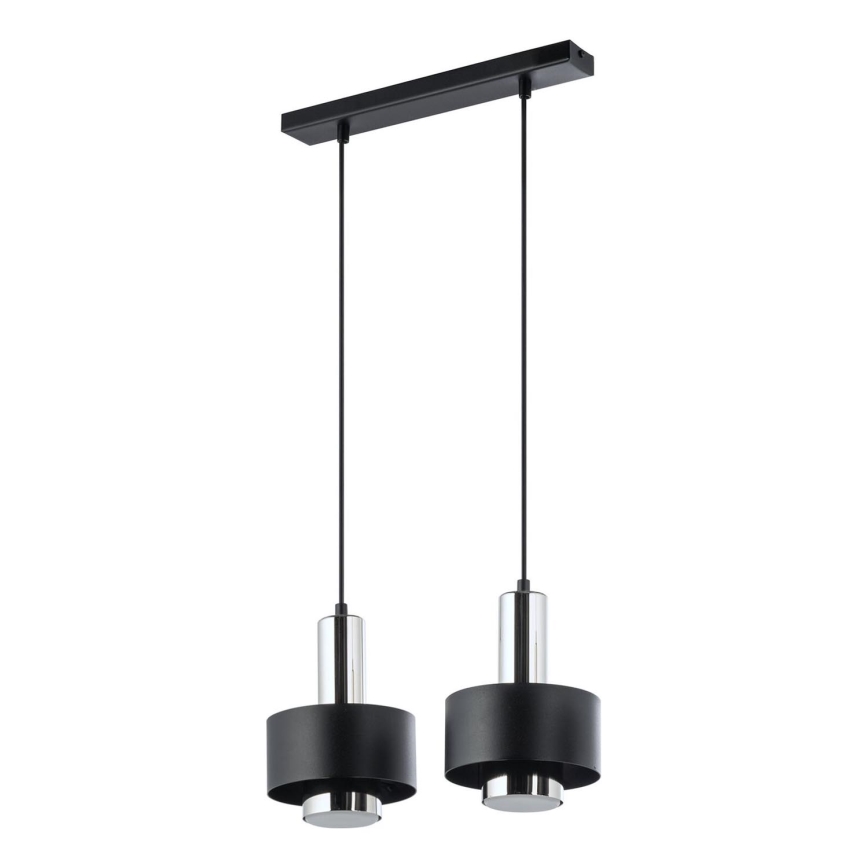 Lestenec na vrvici RIF LUX 2xGX53/12W/230V črna/sijajni krom