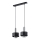 Lestenec na vrvici RIF LUX 2xGX53/12W/230V črna/sijajni krom