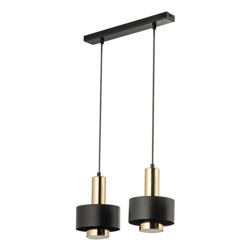 Lestenec na vrvici RIF LUX 2xGX53/12W/230V črna/zlata