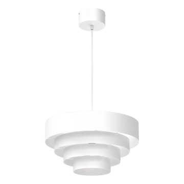 Lestenec na vrvici RINGS 1xE27/15W/230V bela