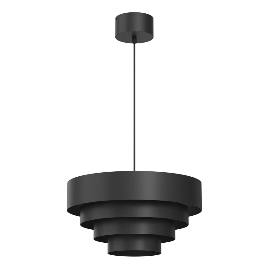 Lestenec na vrvici RINGS 1xE27/15W/230V črna