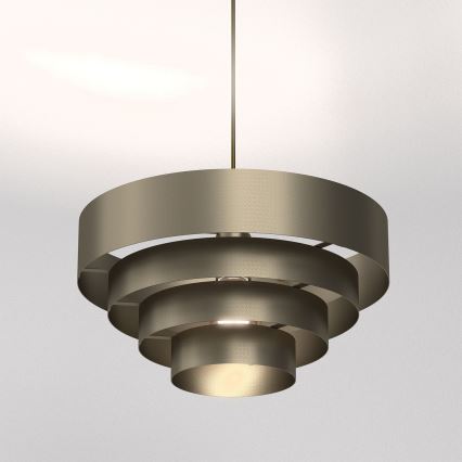 Lestenec na vrvici RINGS 1xE27/15W/230V medenina