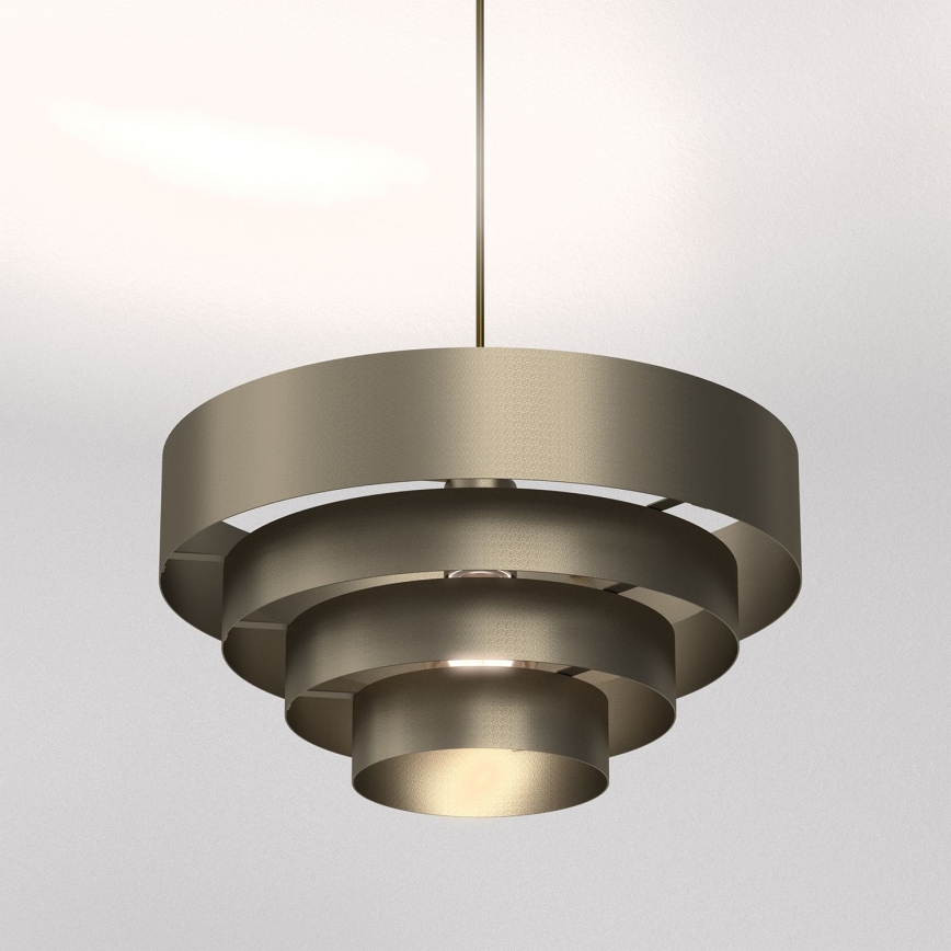 Lestenec na vrvici RINGS 1xE27/15W/230V medenina