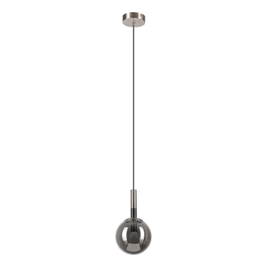 Lestenec na vrvici ROLLO 1xE14/5W/230V mat krom/dimna