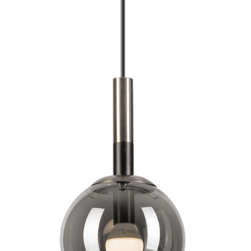 Lestenec na vrvici ROLLO 1xE14/5W/230V mat krom/dimna