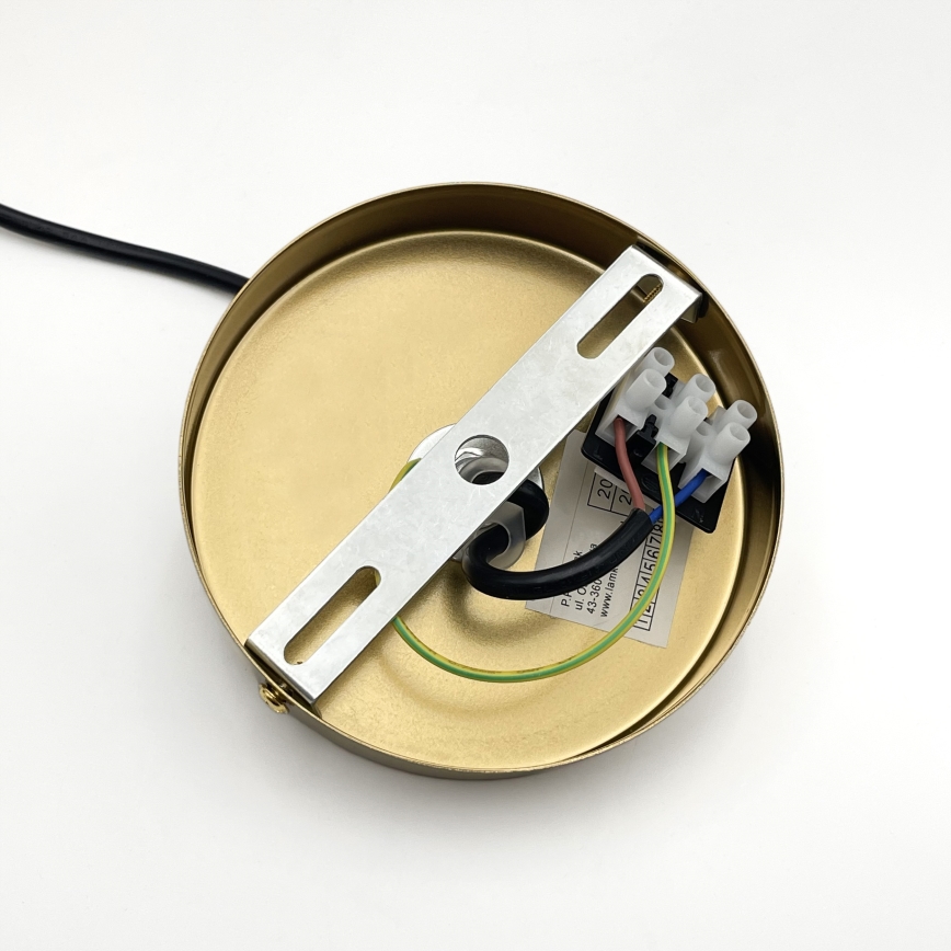 Lestenec na vrvici ROLLO 1xE14/5W/230V zlata/dimna bež