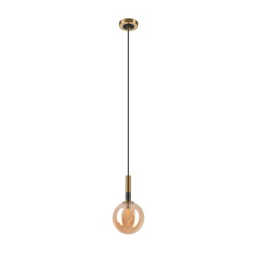 Lestenec na vrvici ROLLO 1xG9/5W/230V zlata/dimna bež