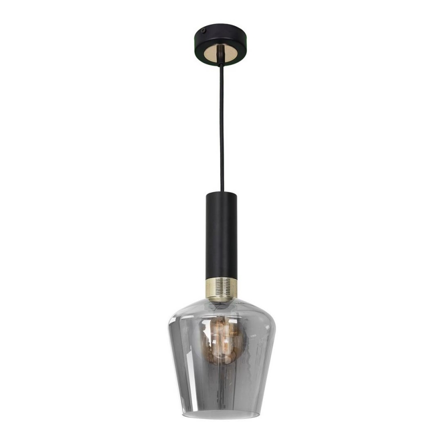 Lestenec na vrvici ROMA BLACK 1xE27/60W/230V