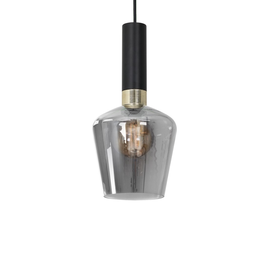 Lestenec na vrvici ROMA BLACK 1xE27/60W/230V