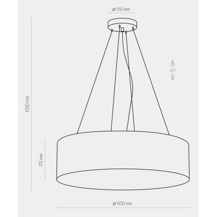 Lestenec na vrvici RONDO 4xE27/15W/230V zelen