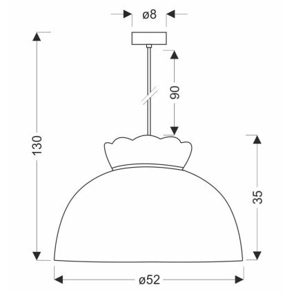Lestenec na vrvici ROSSINI 1xE27/40W/230V