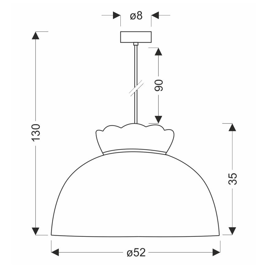 Lestenec na vrvici ROSSINI 1xE27/40W/230V