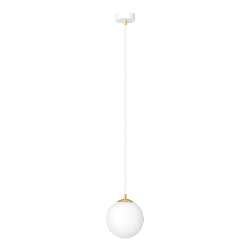 Lestenec na vrvici ROYAL 1xE14/10W/230V pr. 14 cm bela