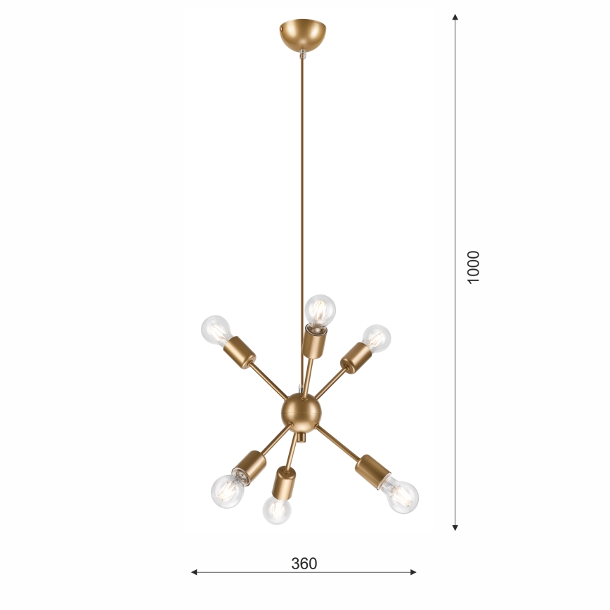 Lestenec na vrvici RUBY 6xG9/60W/230V