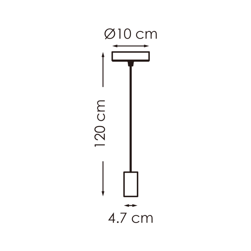 Lestenec na vrvici SAGA 1xE27/40W/230V črna