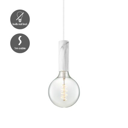 Lestenec na vrvici SAGA 1xE27/40W/230V marmor