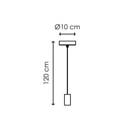 Lestenec na vrvici SAGA 1xE27/40W/230V marmor