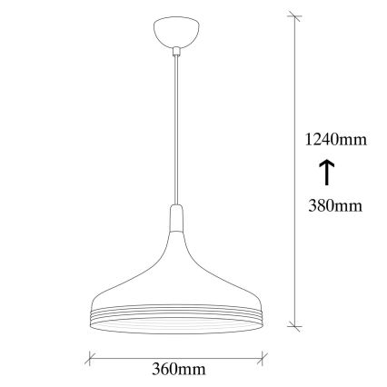 Lestenec na vrvici SAGLAM 1xE27/40W/230V bel