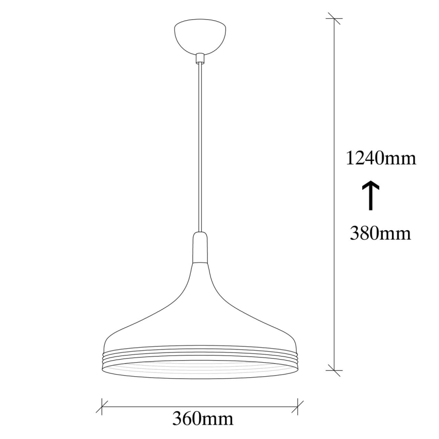 Lestenec na vrvici SAGLAM 1xE27/40W/230V bel