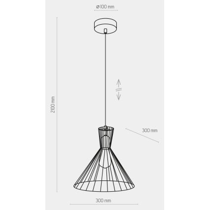 Lestenec na vrvici SAHARA 1xE27/60W/230V