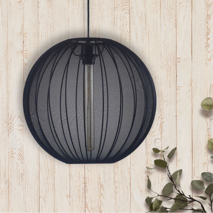 Lestenec na vrvici SENSAI 1xE27/20W/230V pr. 40 cm črna