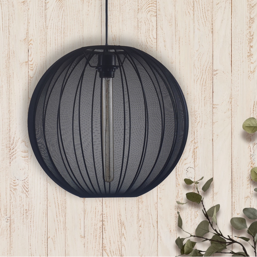 Lestenec na vrvici SENSAI 1xE27/20W/230V pr. 40 cm črna